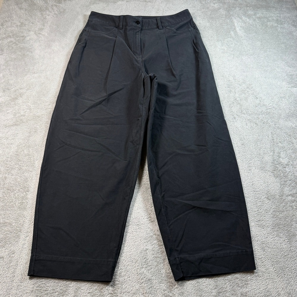 Lululemon City Sleek 5 Pocket Wide Leg Pant Women 31 Black High Rise Stretch